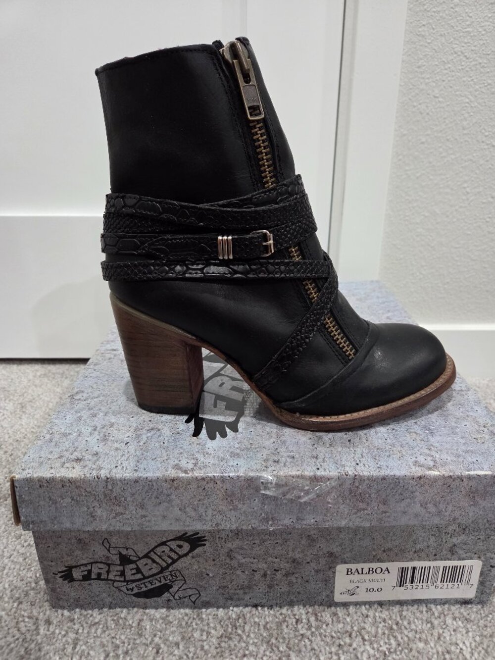 *Brand New* Beautiful Freebird by Steven Balboa black bootie, size 10
